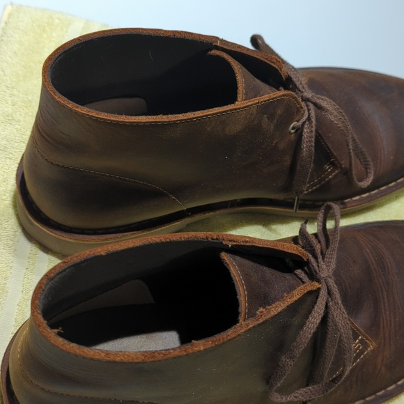 Classic Clark\'s Brown Leather Men\'s Boots.. Very Nice!! Bought New ..12M main image 5